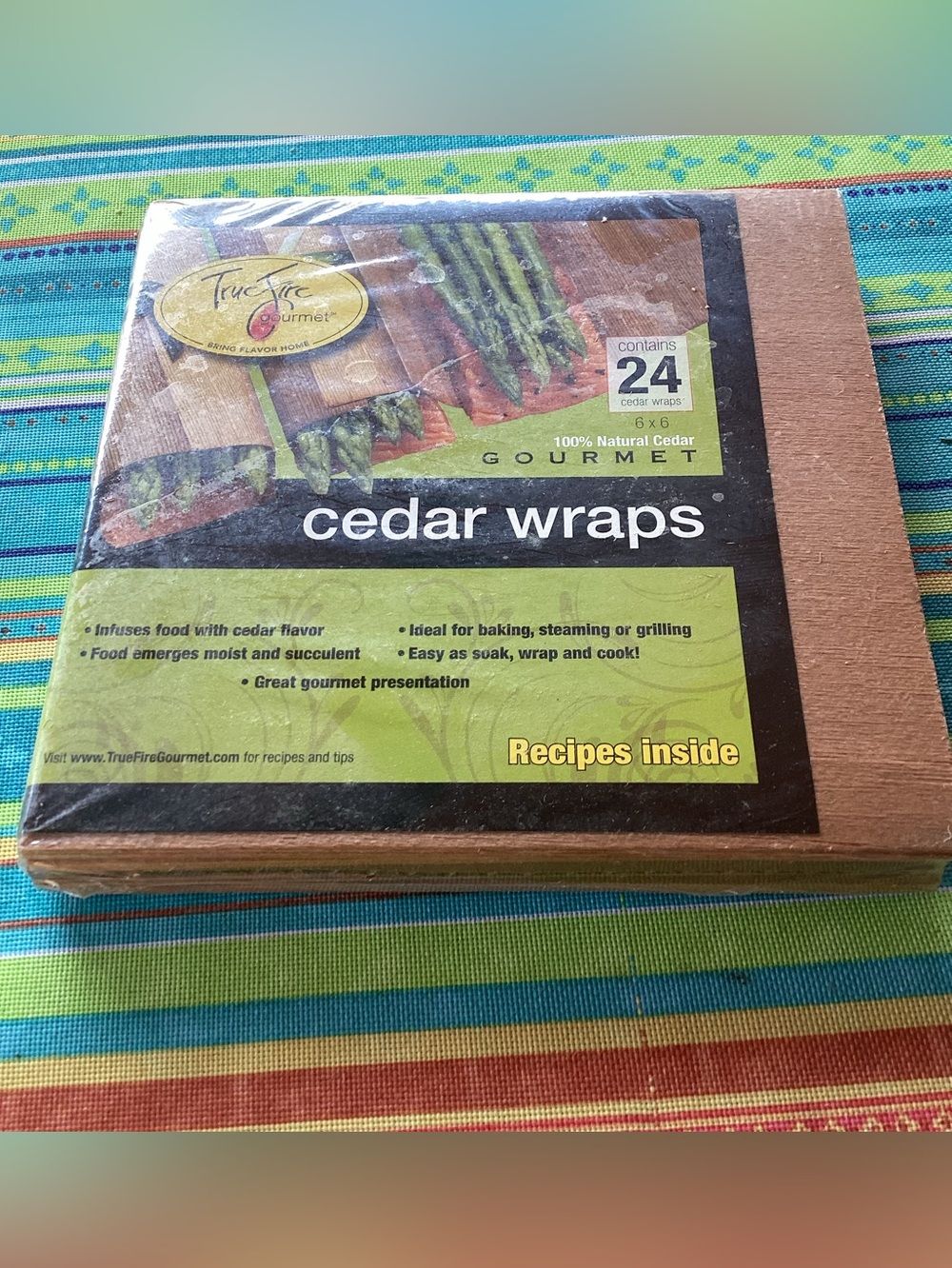 True Fire Gourmet Cedar Wraps - 100% Natural Cedar - 24 pack
